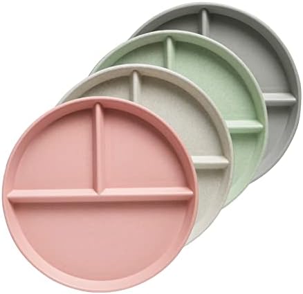 Sturdy Divided Plates with 4PCS Set