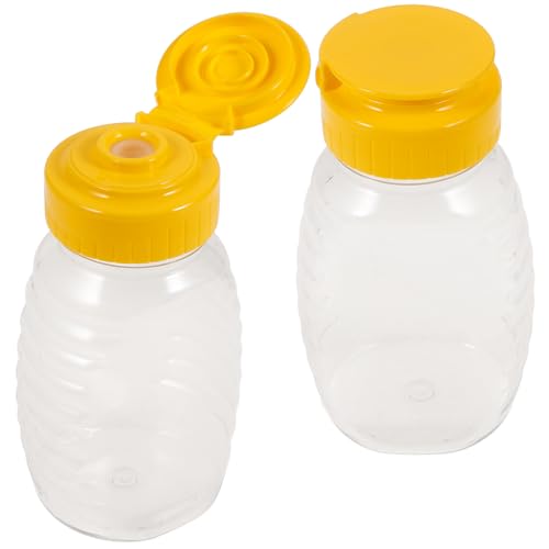 Fondotin Honey Squeeze Bottles 2 Pack Condiment Dispensers