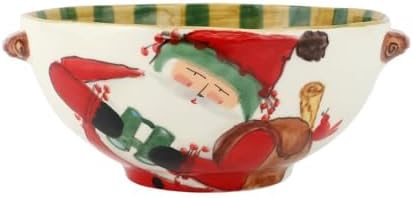 Multicolor Christmas Handled Bowl