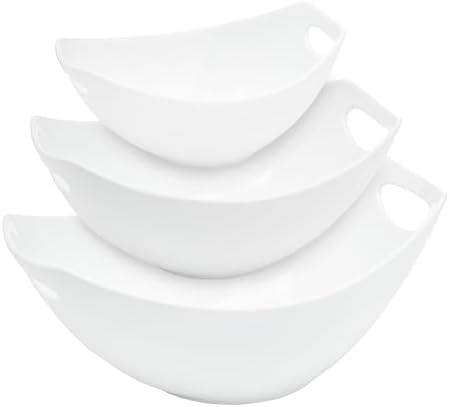 Sheffield Home 3 Piece Serving Bowls Set - 15 28 47 Oz