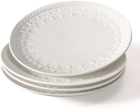 Elegant White Ceramic Salad Plates