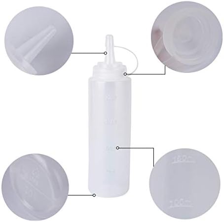 2 Pack 8oz Plastic Sauce Dispenser Squeeze Squist