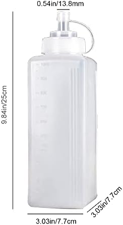 Premium Plastic Squeeze Condiment Dispenser with Square Design