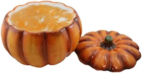 Ebros 6 Orange Pumpkin Soup Bowl with Lid