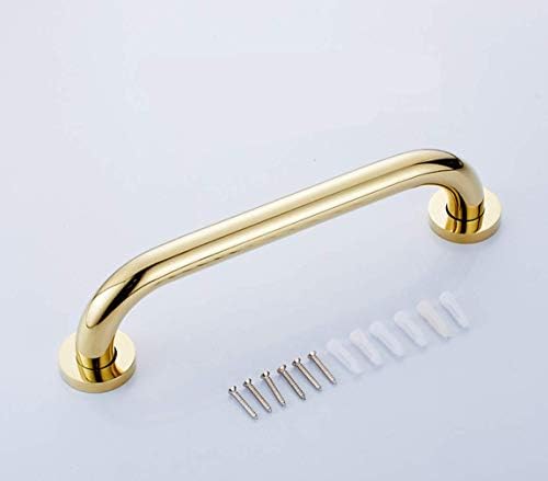 Sturdy 16-inch Gold-Finish Bathroom Grab Bar for Home Safety