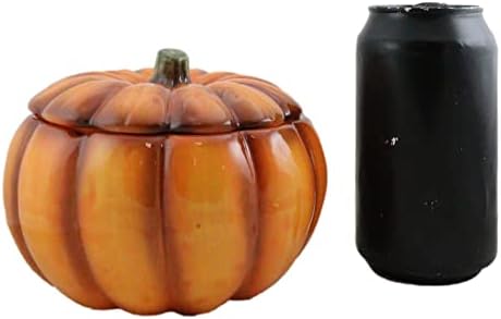 Ebros 6 Orange Pumpkin Soup Bowl with Lid