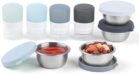 8-Piece Condiment Containers Set for Lunch Box