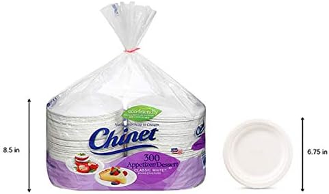 Chinet Classic White Dessert Plates 300 Count