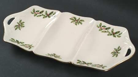 Lenox Holiday Dimension Utility Tray Fine China Dinnerware