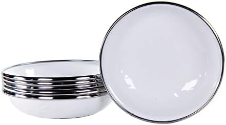Golden Rabbit Solid White Dinnerware Set Lustrous Enamelware for Home Kitchen