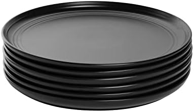Matte Black Elegant 105-inch Dinner Plate Set of 6