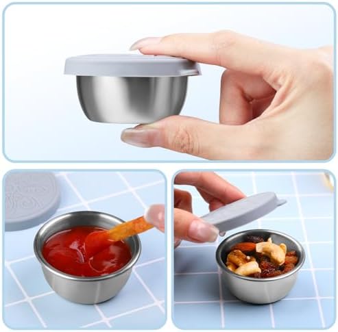 8-Piece Condiment Containers Set for Lunch Box