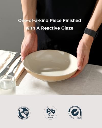 Famiware 87-inch Stoneware Serving Bowl Microwave and Dishwasher Safe