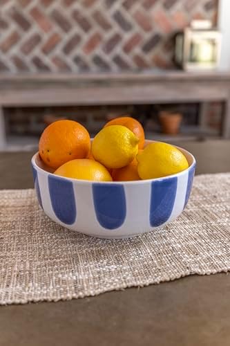 Vietri Viva Santorini Dot Large Footed Serving Bowl