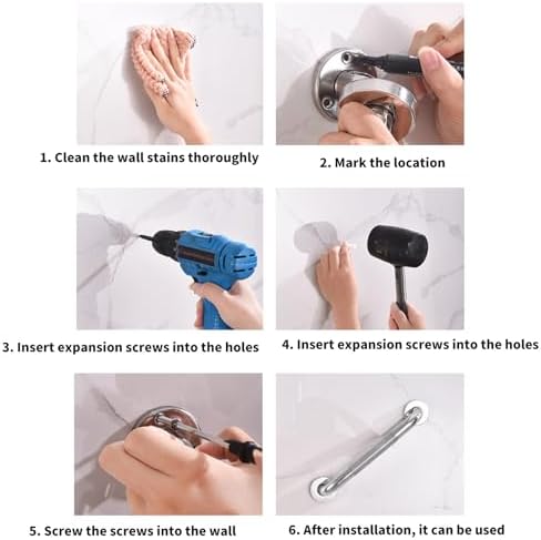 Bath Safety Handrail Set for Disabled Seniors