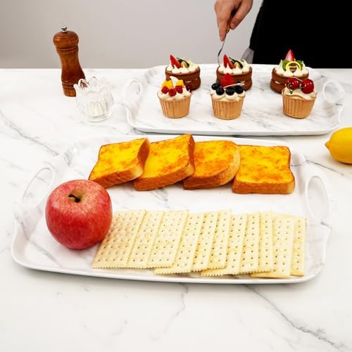 TP Melamine Serving Tray Set of 2 with Handles