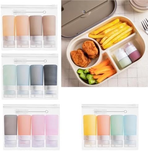 Durable Leakproof Lunch Box Condiment Squeeze Bottles