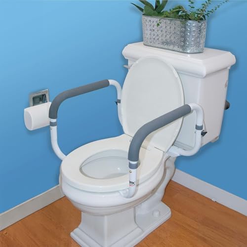 Carex Toilet Safety Frame Adjustable for Elderly Handicapped 300lbs Capacity