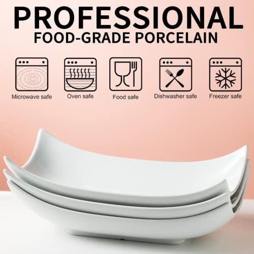 Gomakren 3-Piece Curved Porcelain Serving Bowl Set