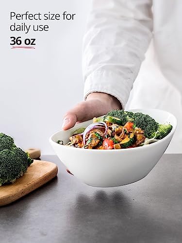 LIFVER 9 White Serving Bowls Set of 4