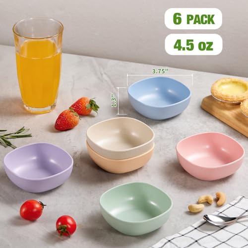 Durable Wheat Straw Soy Sauce Bowls for Parties