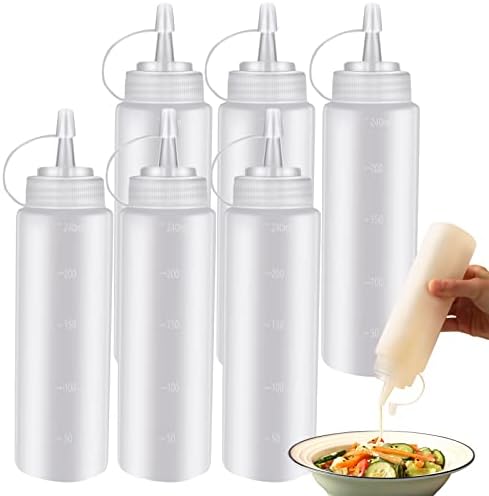Sealed Flexible Durable 8 oz Condiment Squeeze Bottles
