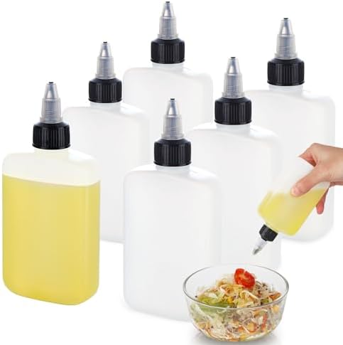 RAMFIYN 6-Pack Mini Squeeze Bottles for Camping Cooking