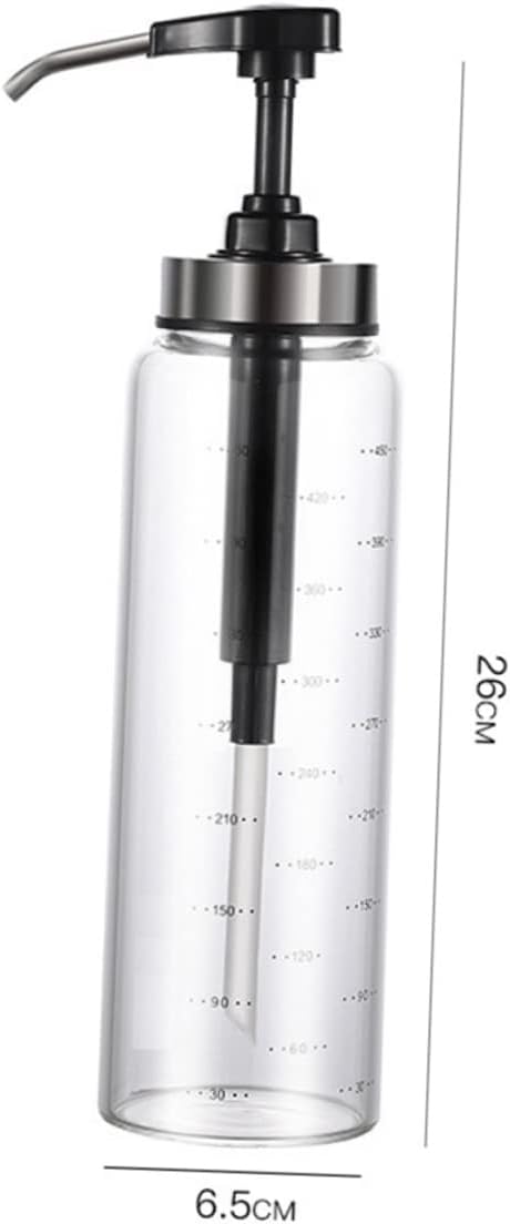 Perfect for Honey Syrups Salad Dressings - 500ml Glass Metal Dispenser Initiatives