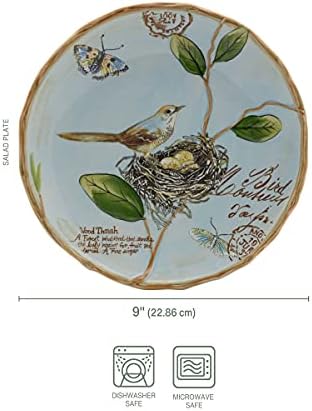 Fitz Floyd Fitz and Floyd Toulouse Accent Salad Plates Set of 4 Blue