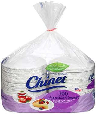 Chinet Classic White Dessert Plates 300 Count