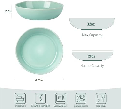Ergonomic 875 Pasta Bowls for
