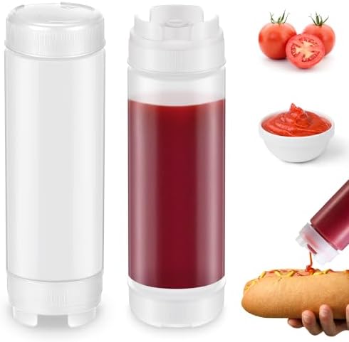 Compact Durable Squeeze Bottles for Ketchup Sour Cream More