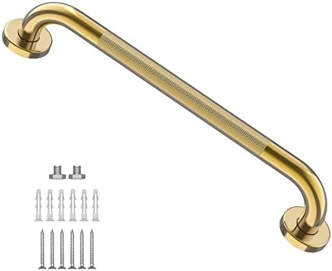 Golden bathroom grab bar