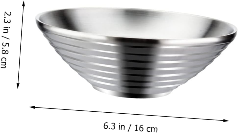 3-Piece Chrome Soup Bow Stainless Steel Dining Tableware Set