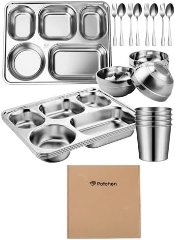 Perfect 20-Piece Stainless Steel Dinnerware Set for Home Kitchen