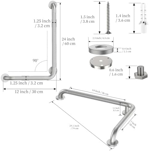304 Stainless Steel Bathroom Grab Bar
