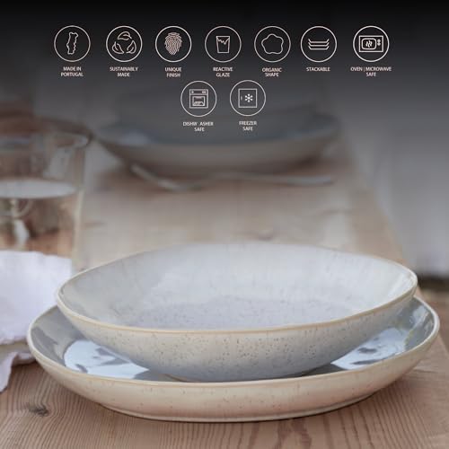 Casafina Eivissa Collection Microwave Dishwasher Oven Safe Sand Beige Oval Platter