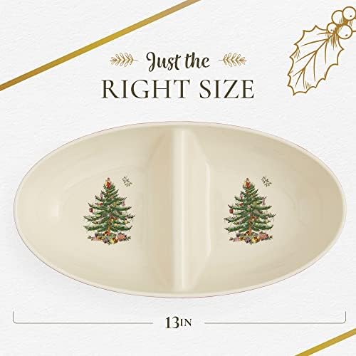 Spode Christmas Tree Tartan Divided Dish