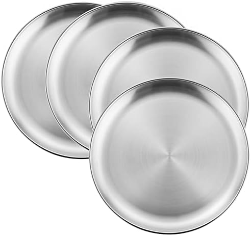 HaWare 4-Piece 188 stainless steel plates for kids