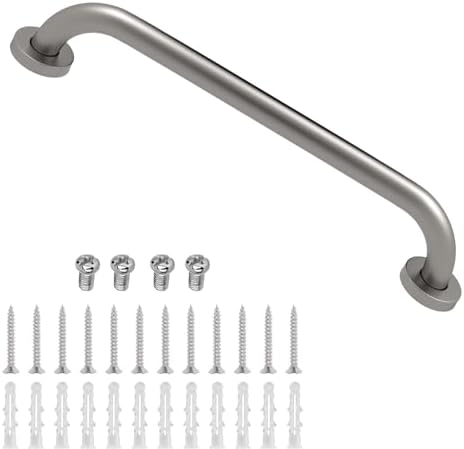 ELLOALLO 16-Inch Brushed Nickel Bathroom Grab Bar