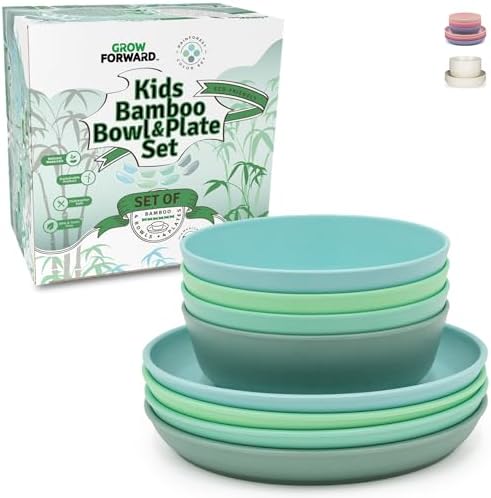 Bamboo Kids Plates Bowls Set