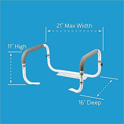 Carex Toilet Safety Frame Adjustable for Elderly Handicapped 300lbs Capacity