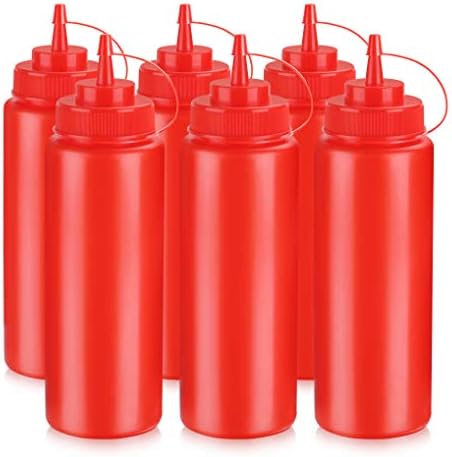New Star Foodservice Squeeze Bottles Pack of 6 Red