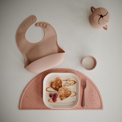 Mushie Square Dinnerware Plates for Kids Set of 2