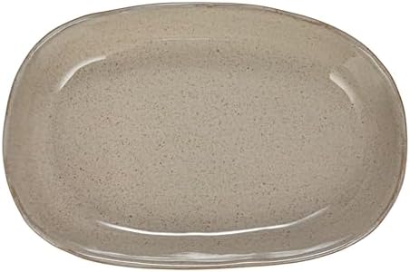 Bloomingville Stoneware Oval Platter Elegant Design Cream