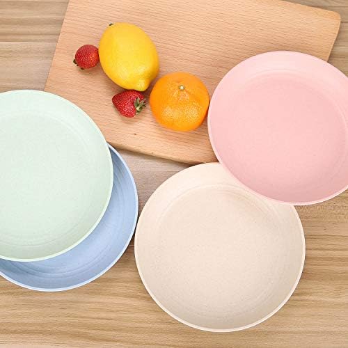 LuckyZone Unbreakable 78in Reusable Dinner Plates Eco-Friendly DishwasherMicrowave Safe