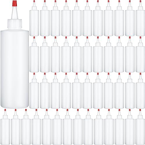 Jinei 60-Piece 8 Oz Squeeze Bottle Set
