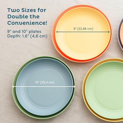 Nook Theory Deep Dinner Plates 8PCS - Wheat Straw Plates