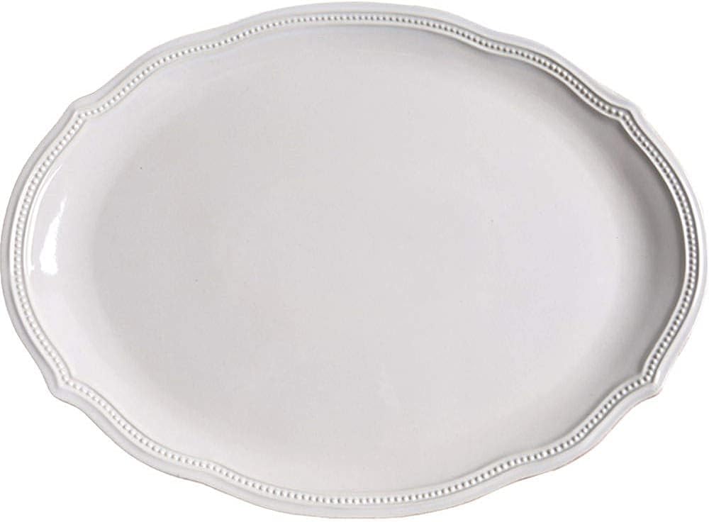 Stunning Lenox White French Perle Bead Serving Platter