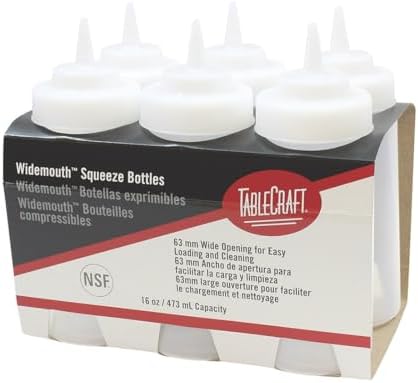 Tablecraft Wide Squeeze Dispenser - 6pk